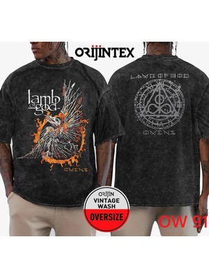 Lamb Of God Yıkamalı Over Size Tişört L