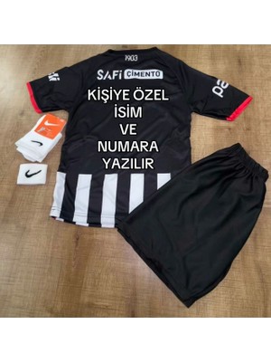 Candy Cup B.eşiktâ.ş Kişiye Özel Yeni Sezon 2025/2026 Çocuk Forması 4lü Set Siyah