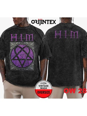 Him Yıkamalı Over Size Tişört Xl