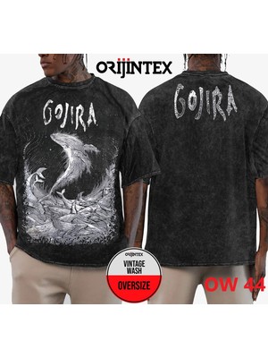 Gojira Yıkamalı Over Size Tişört Xl