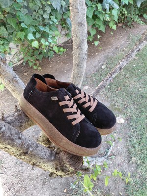 Henne Kadın Ortapedik  Hakiki Deri Lastikli