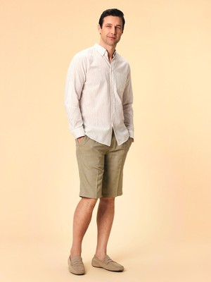 Lc Waikiki Yeni Sezon Rahat Kalıp Keten Karışımlı Erkek Şort