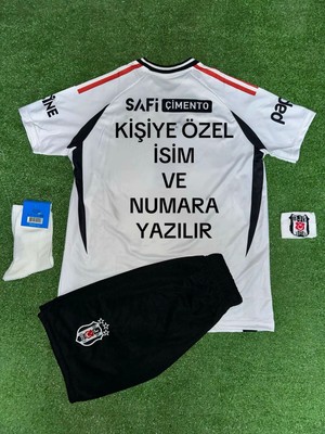 Candy Cup B.eşiktâ.ş Kişiye Özel Yeni Sezon 2025/2026 Çocuk Forması 4lü Set Harita Desenli