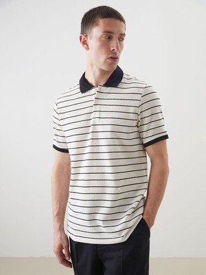 Lc Waikiki Yeni Sezon Polo Yaka Çizgili Penye Erkek Dokulu Tişört