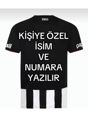 Candy Cup B.eşiktâ.ş Yeni Sezon Kişiye Özel 2025/2026 Yetişkin Forması Siyah