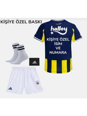 Candy Cup 2026/ Fener'bâhçê\\ Kişiye Özel Çubuklu Yeni Sezon Çocuk Futbol Forması 4lü Set
