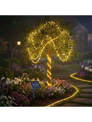 Katre46 Güneş Enerjili Bahçe Aydınlatma 12 Metre Hortum Kaplama S-14