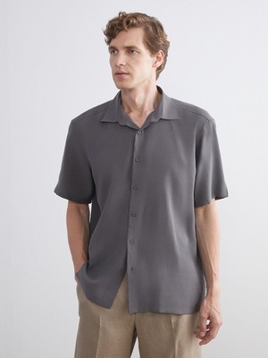 Lc Waikiki Yeni Sezon Regular Fit Kısa Kollu Armürlü Erkek Gömlek