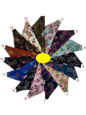 Bilmar Pigment Desenli Flamli Eşarp 100 x 100 cm x 10 Adet