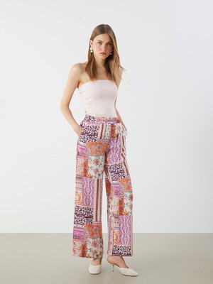 Lc Waikiki Yeni Sezon Desenli Modal Karışımlı Kadın Pantolon