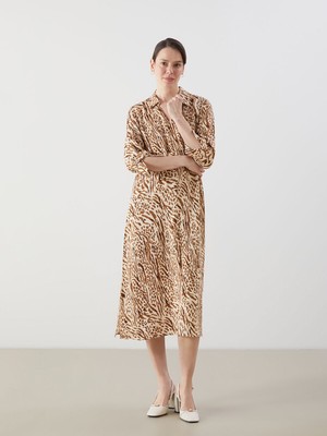 Lc Waikiki Yeni Sezon Gömlek Yaka Desenli A Kesim Elbise