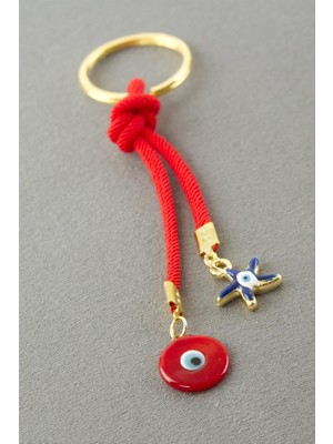 Bijuteri Net Deniz Yıldızı Camlı Ipli Anahtarlık