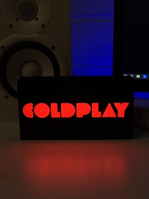 Masa Lambası - Coldplay Adaptörlü Dekoratif & Hediyelik Lamba