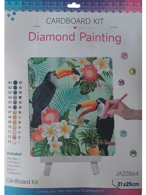 Duck Hoby 21X25 Çocuklar Için Boncuklu Taşlı Mozaik Elmas Boyama Goblen Pano Tablo Resim Boncuk Puzzle Diamond Painting