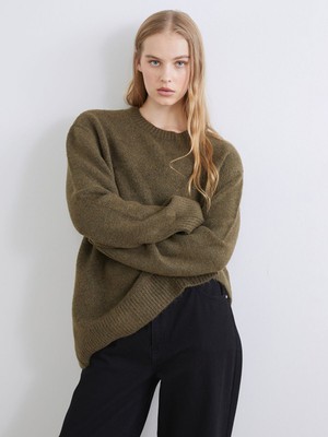 Lc Waikiki Yeni Sezon Bisiklet Yaka Oversize Kadın Triko Kazak