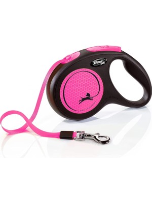 Flexi S Beden Pembe 5mt Şerit Tasma