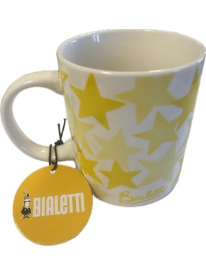 Bialetti - Desenli Kahve Kupası (Sarı)
