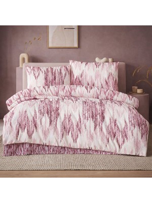 Meine Home Çift Kişilik Pembe Soyut Desenli Nevresim Takımı