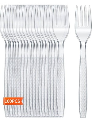 - Şeffaf Çatal 100 Adet