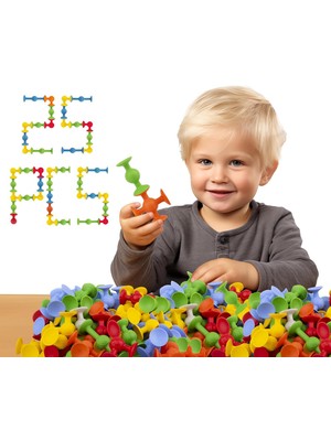 Thinkmaster Vakum Moleküller 25 Parça 6 Figür Vakum ve Vantuzlu Molekül 1 Yaş ve Üzeri Eğitici Oyunc