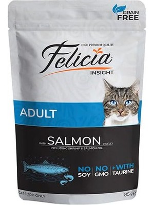 Tahılsız Somon Balıklı Kedi Yaş Maması 12X85 gr