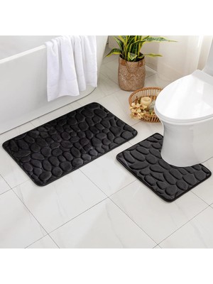 Kuzgun Ticaret Kaymaz Hafızalı Köpük Banyo Paspası - Lisinya