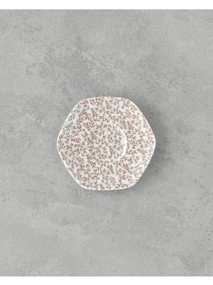 Evie Bone Porselen Çay Tabağı 11 cm Turuncu