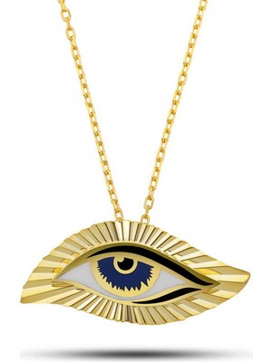 Katre46 Gümüş Gold Gecenin Gözü Kadın Kolye