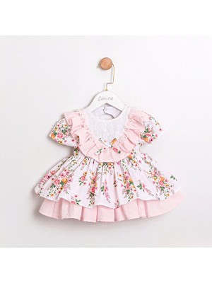 ministok Chelsea Çiçekli Kız Bebek Elbise