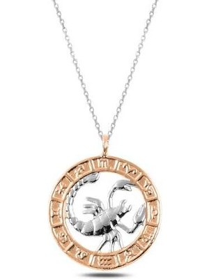 Katre46 ​925 Ayar Gümüş Rose Akrep Burcu Kadın Gümüş Kolye