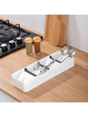 Eynel Dolap Içi Tencere Tava Kapağı Tabak Düzenleyici Sepet Tabaklık Bulaşıklık Mutfak (Gri)