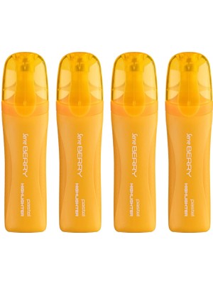 Berry Fosforlu Kalem Sarı 4lu Set