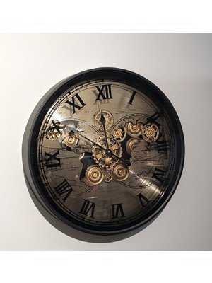 Katre46 Özel Tasarım Metal Çarklı Duvar Saati