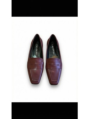 emienza mona  vegan deri köşeli burun bayan babet