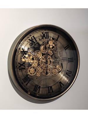 Katre46 Özel Tasarım Metal Çarklı Duvar Saati