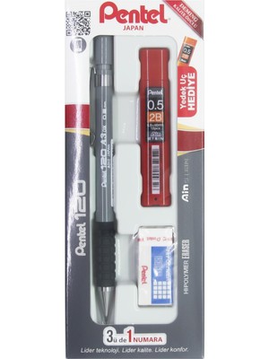 VENTO STORE 120A3 3'lü Takım - Versatil + Silgi + Hediye Min Okul Seti Gri