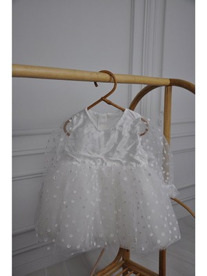 ministok Minik Papatyalı Uzun Balon Kollu Kız Çocuk Elbise