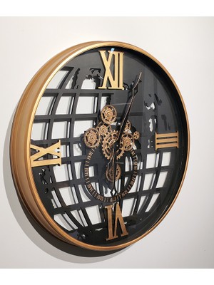 Katre46 Özel Tasarım Metal Çarklı Duvar Saati