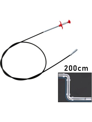 Go İthalat 200CM Yaylı - Kıskaç Lavabo - Gider Vb.temizleme - Çok Amaçlı Çubuk (5440)