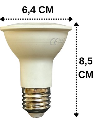Avarson (1 Adet) Şavk 7W 6500K (Beyaz Işık) PAR20 E27 Duylu (Kalın Duy) LED Spot Ampul