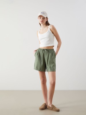 Lc Waikiki Yeni Sezon Beli Lastikli Kadın Şort