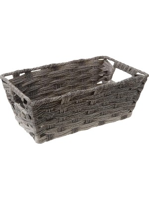 Whitmor Split Rattique Küçük Raf Tote-Gri Yıkama