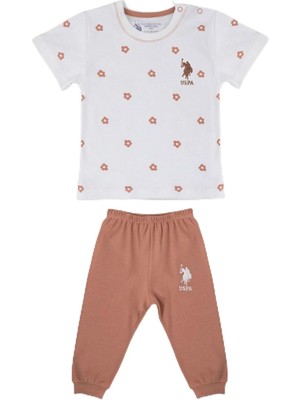 Polo Assn Cream Shades Krem Bebek Tshirt Takım