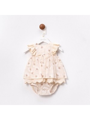 ministok Naomi Fırfır Kollu Kız Bebek Alt Üst Ikili Takım