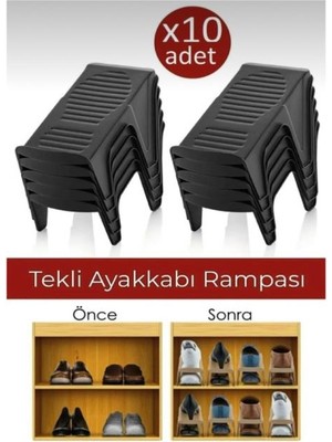 abnturk 10 Adet Ayakkabı Düzenleyici Rampa Ayakkabı Rampası