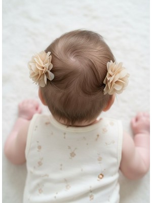 Toka Delisi Sütlü Kahverengi Saçsız Bebek Tokası, Az Saçlı Bebek Tokası