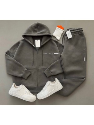 Risil-Nu Company 3 Iplik Penye Erkek Eşofman Takımı Balance Baskılı