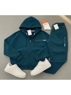 Risil-Nu Company 3 Iplik Penye Erkek Eşofman Takımı Balance Baskılı