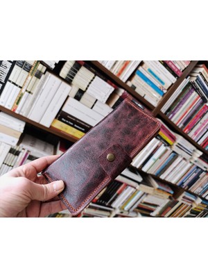 Mahfuz Kesimden Dikime Tamamen El Emeği Gerçek Deri Cüzdan 12 Kart 2 Bölme Alanı (19.4cm*8,5cm)  NLU254