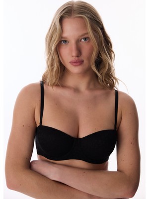 Penti Siyah Bloom Lace Dantel Sütyen